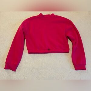 Crop Sweatshirt in Bright Pink